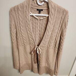 Apt. 9 Tan Cable Knit Cardigan
